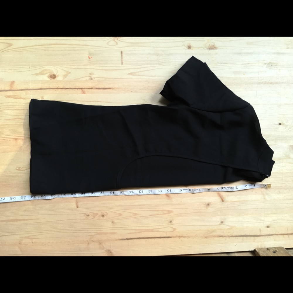 Sexy Open back black sheer shirt - Picture 3 of 4